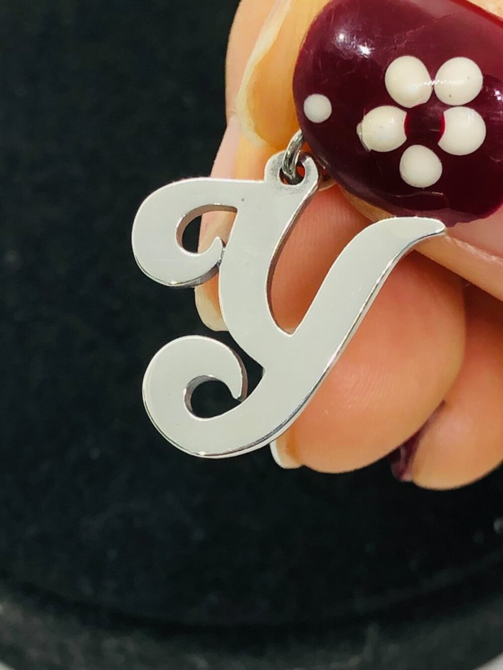 James Avery Large Script Initial Y Charm